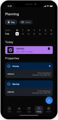 myWatts mobile app planning interface